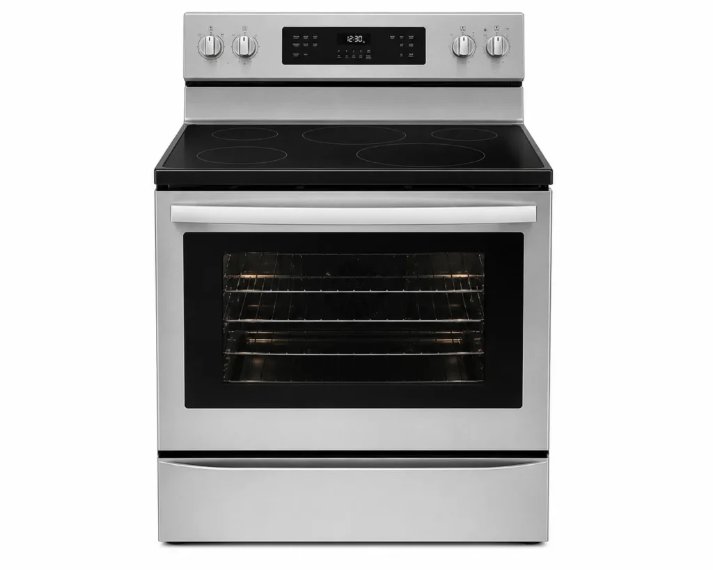 Stainless steel electric glass-top range and oven in Oxnard, CA